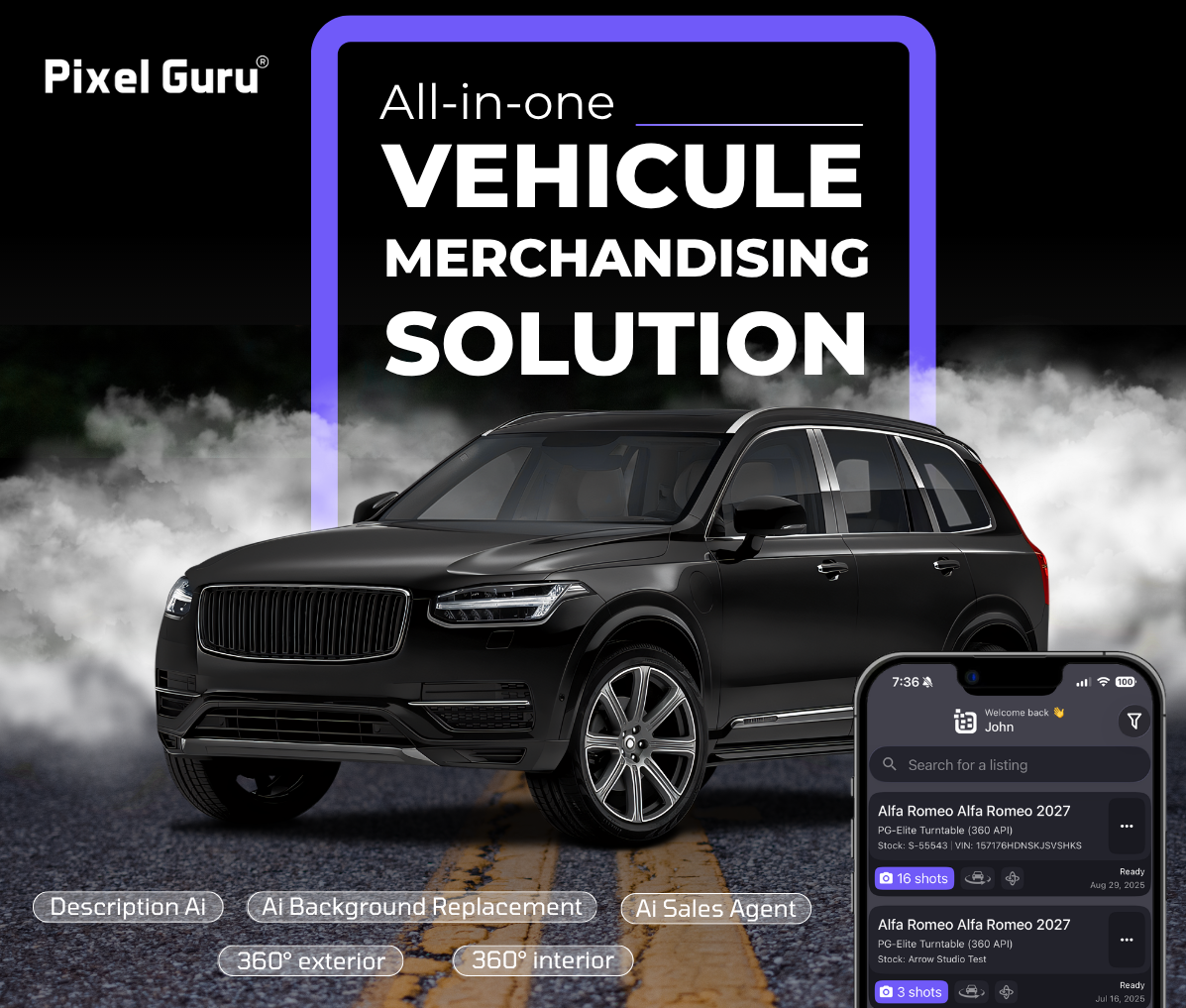 Pixel Guru vehicle merchandising solution preview